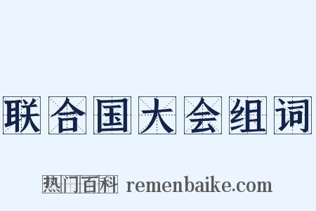 联合国大会组词是什么意思的图片